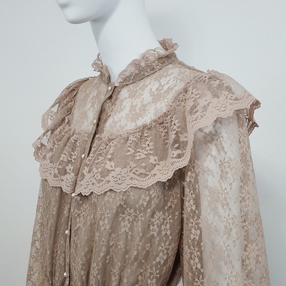 **NFS** {Vintage} Romantic Victorian Lace Dress - Picture 3 of 7